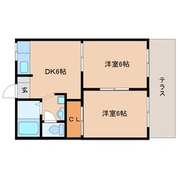 大和西大寺駅 バス12分  南押熊下車：停歩6分 1階の物件間取画像